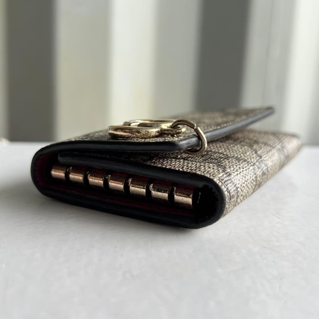 F75激安早い者勝ち✨ GUCCI GGパターン ベージュレザーキーケース