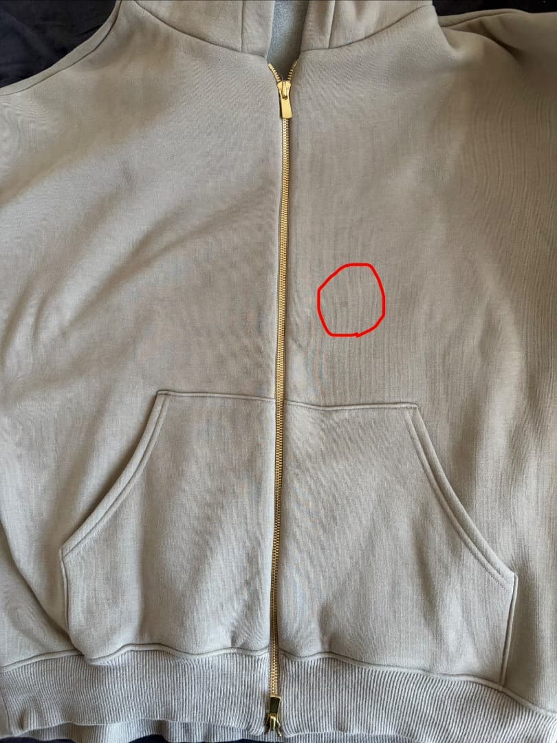 Warm ジップ フーディー　ベージュ　ドゥーズィエムクラス