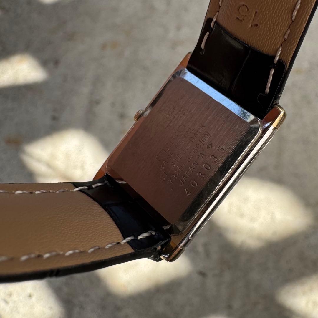 【新品電池】SEIKO レクタンギュラー スクエア ヴィンテージ tank