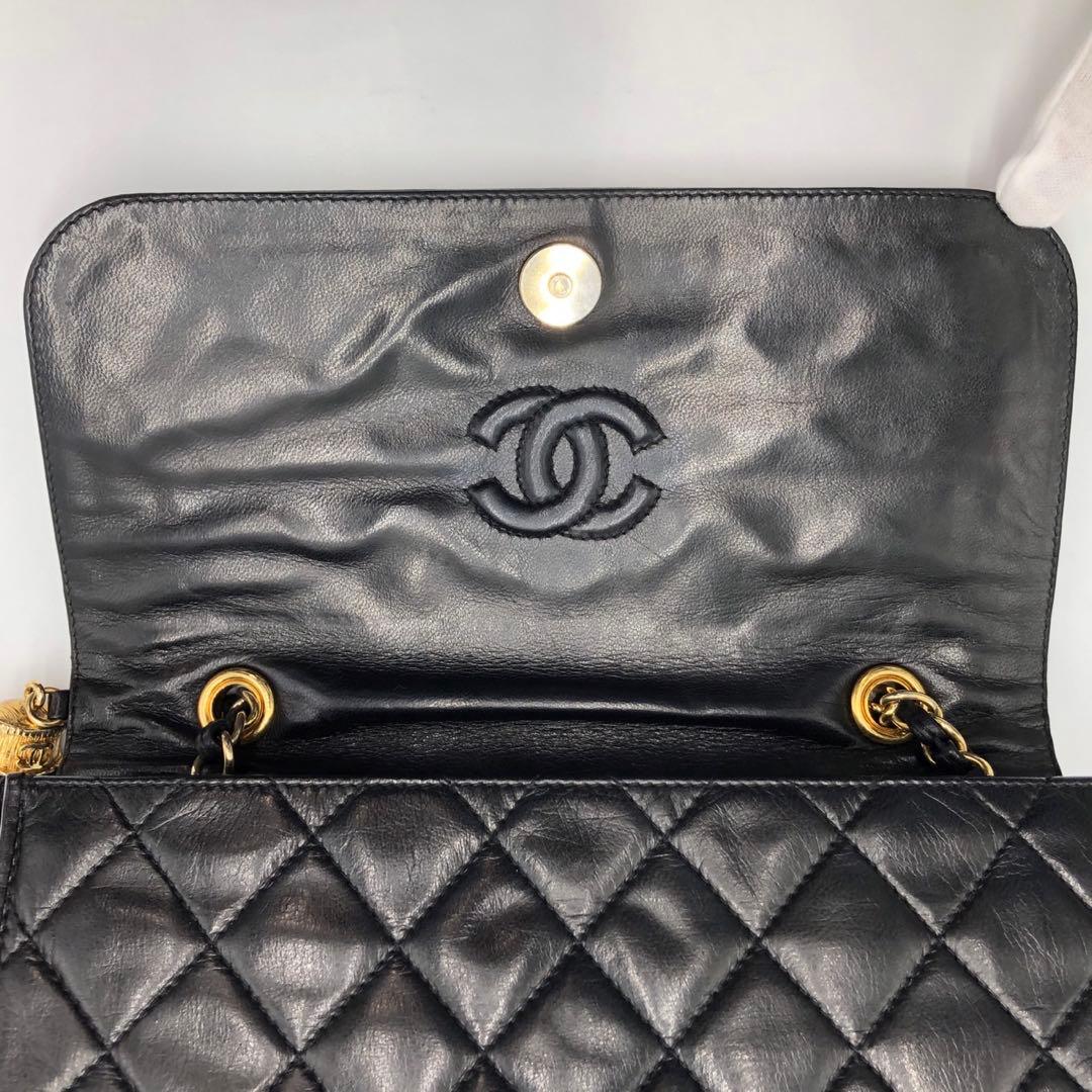 ［美品］シャネル　マトラッセ　フリンジ　ココマーク　チェーン　ショルダーバッグ