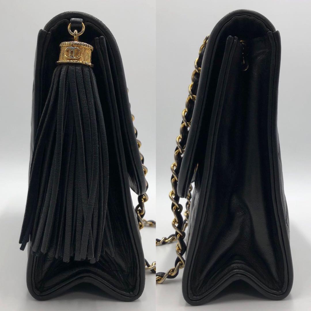 ［美品］シャネル　マトラッセ　フリンジ　ココマーク　チェーン　ショルダーバッグ