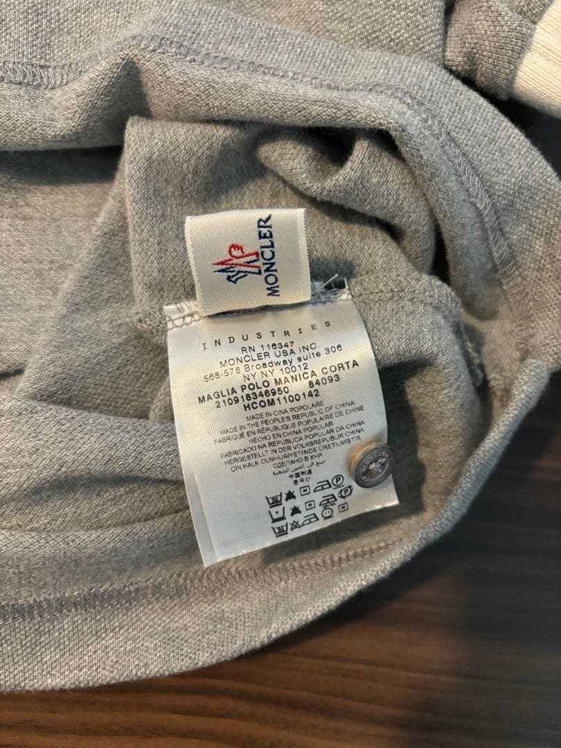 MONCLER グレー ポロシャツ S
