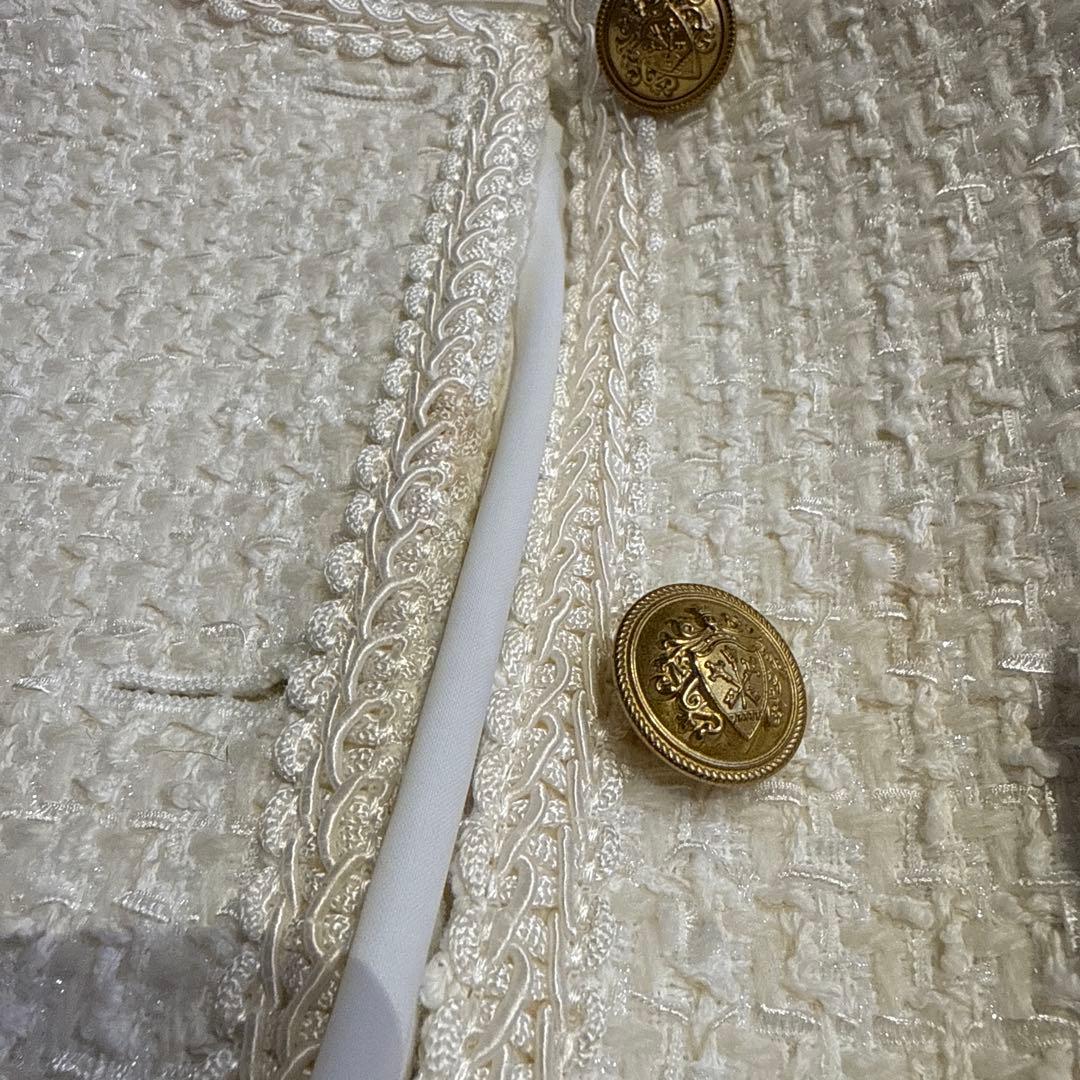 ESTNATION / ファンシーツイードノーカラージャケット