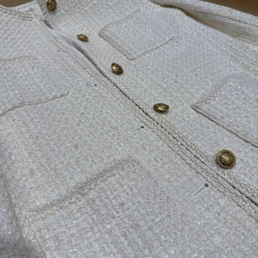 ESTNATION / ファンシーツイードノーカラージャケット