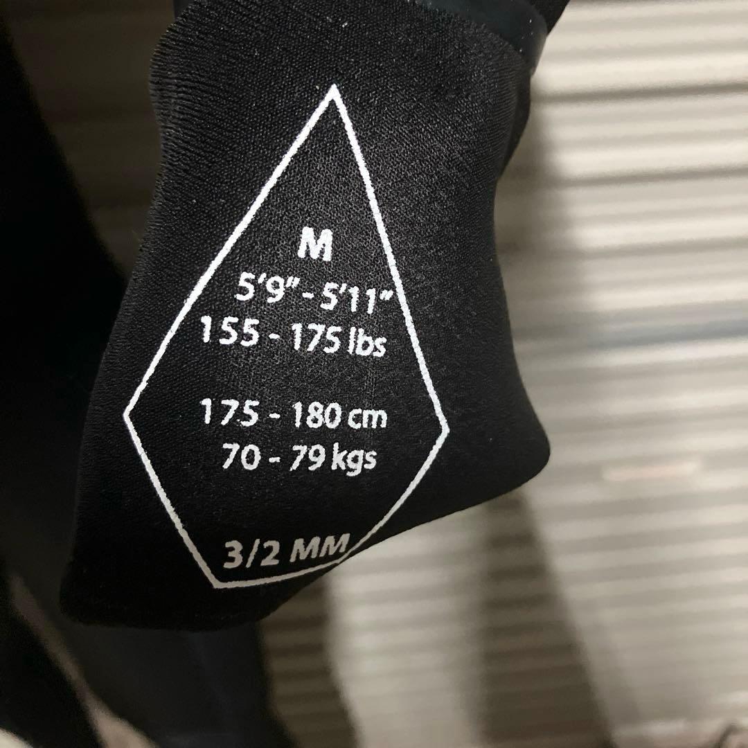 M 美品　ボルコム　3mm メンズ　ウェットスーツ　ブラック　黒 ジャーフル