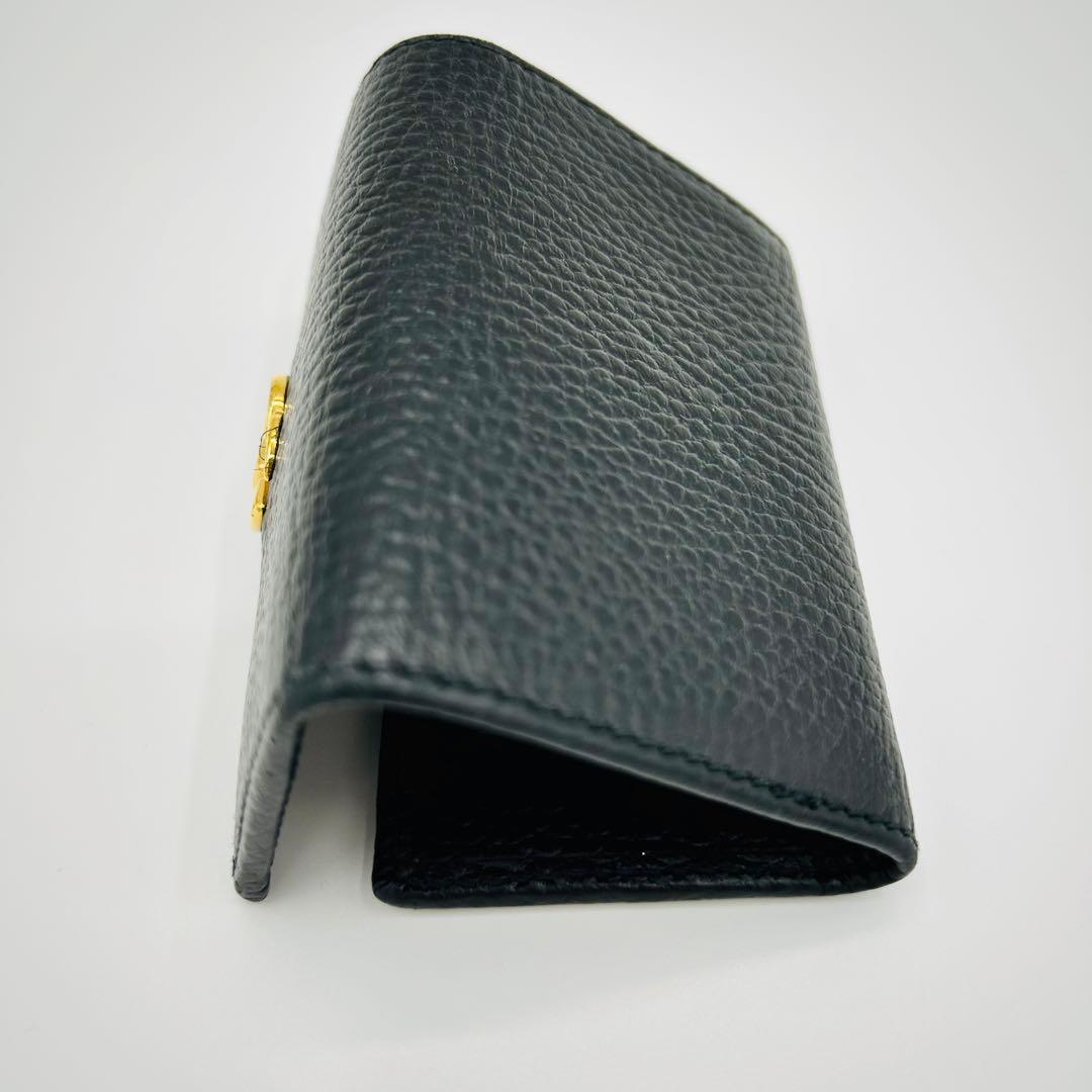 【美品・箱付き】Gucci グッチ6連キーケース　GGマーモントブラック