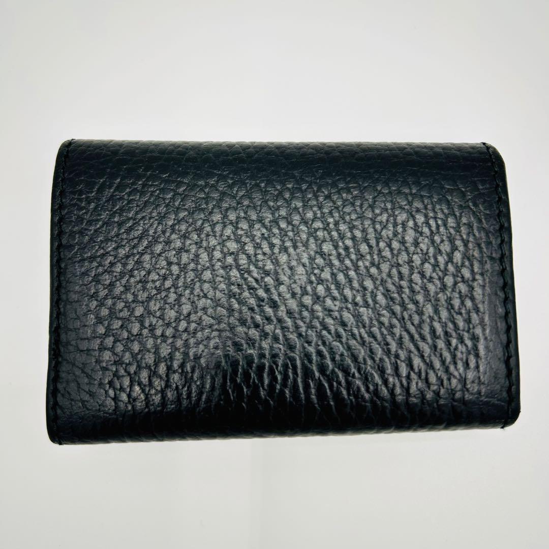 【美品・箱付き】Gucci グッチ6連キーケース　GGマーモントブラック