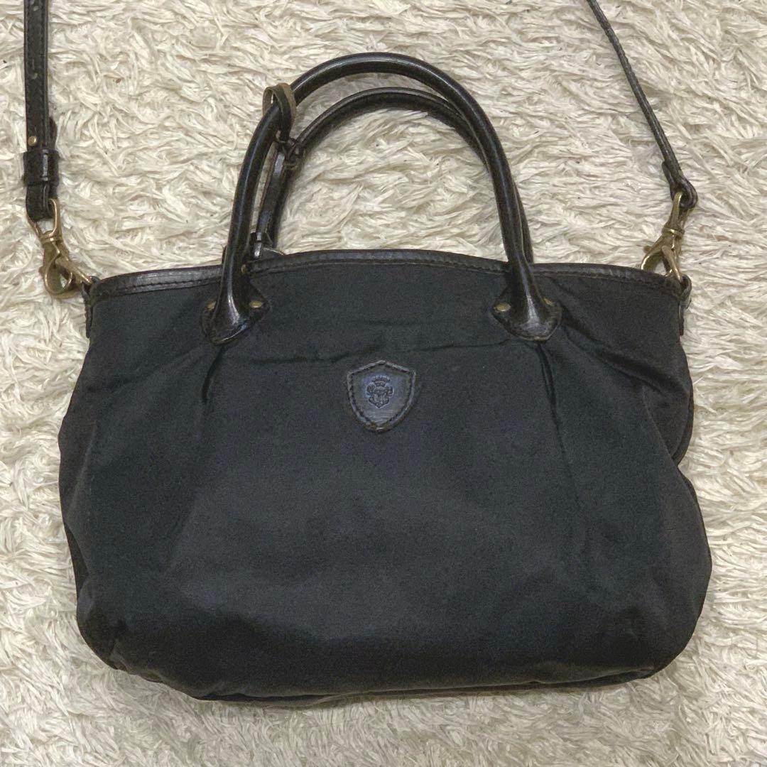 美品✨フェリージ ショルダーバッグ 2way ナイロン ブラック