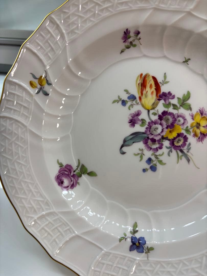 ポプラさま専用マイセン　アンティークディナープレート　19cm