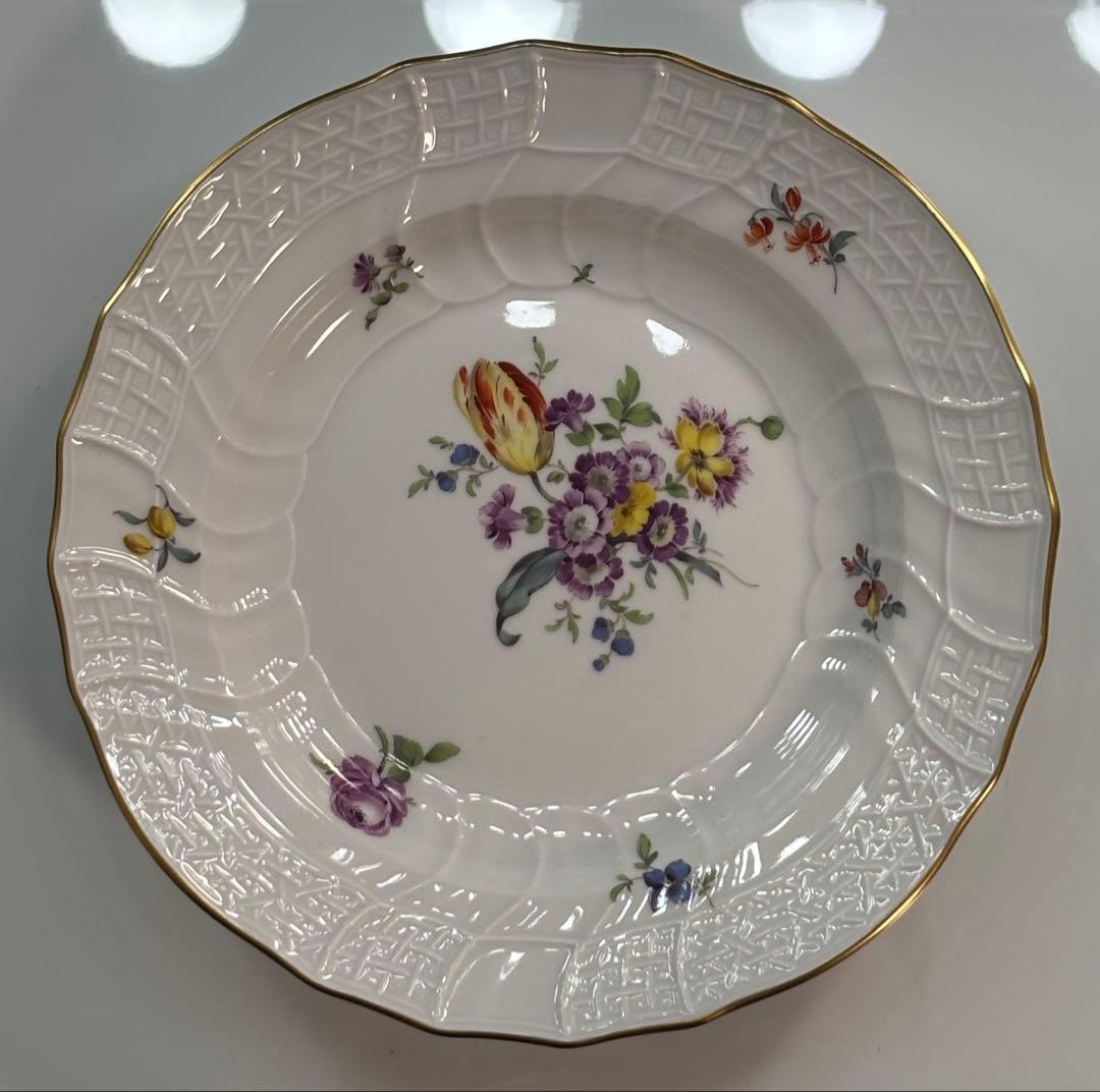 ポプラさま専用マイセン　アンティークディナープレート　19cm