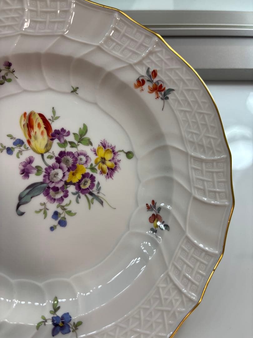 ポプラさま専用マイセン　アンティークディナープレート　19cm