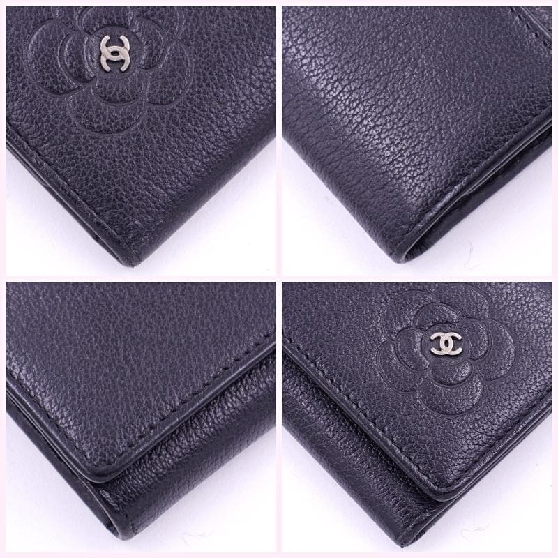 【petton2♪】シャネルキーケース5連カメリア箱ギャランティーシリアル