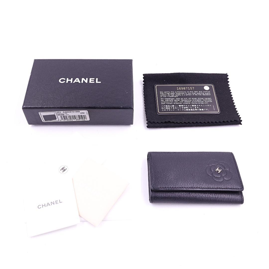 【petton2♪】シャネルキーケース5連カメリア箱ギャランティーシリアル