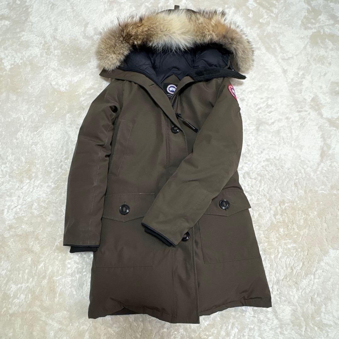 美品✨カナダグース ブロンテパーカー カーキ ダウンコート リアルファー S