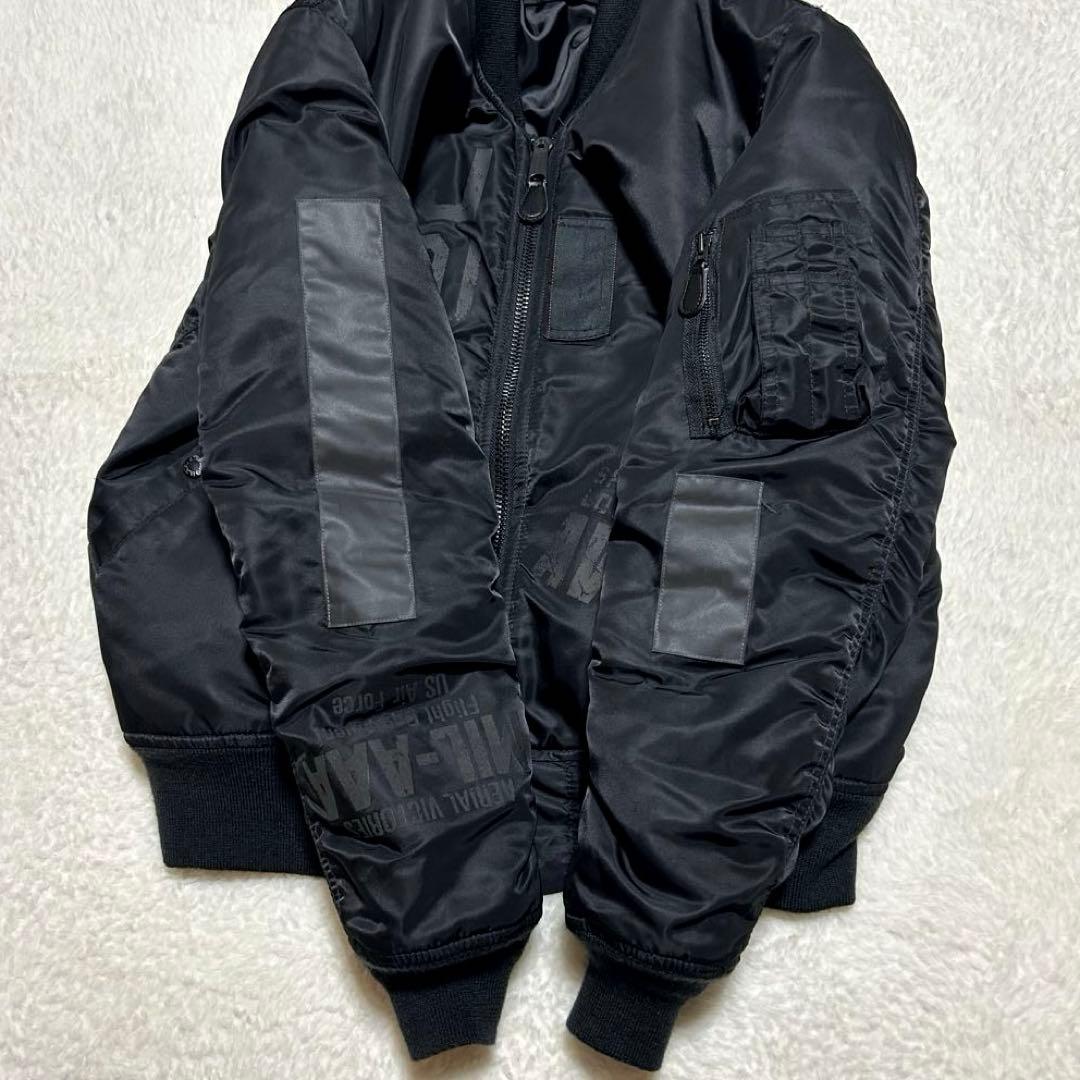 AVIREX MJ-101リバイバル MA-1 フライトジャケット レア 黒 L