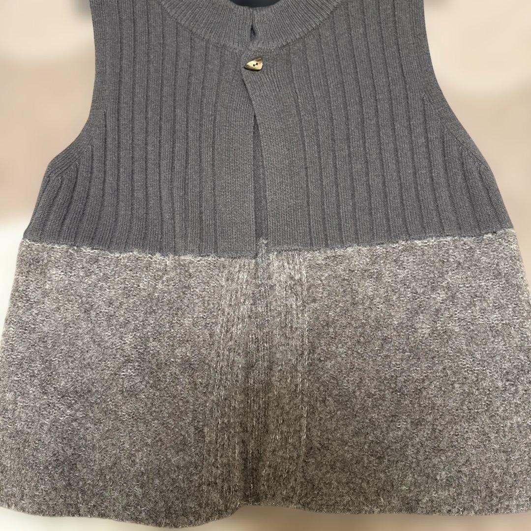 パラスパレス 美品2024年ニットベスト ブラウン サイズ0