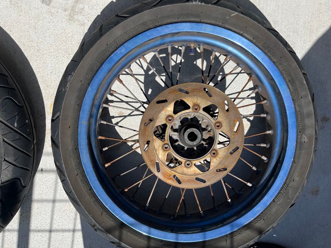 カワサキklx250 （Dトラッカー250）前後タイヤホイールセット