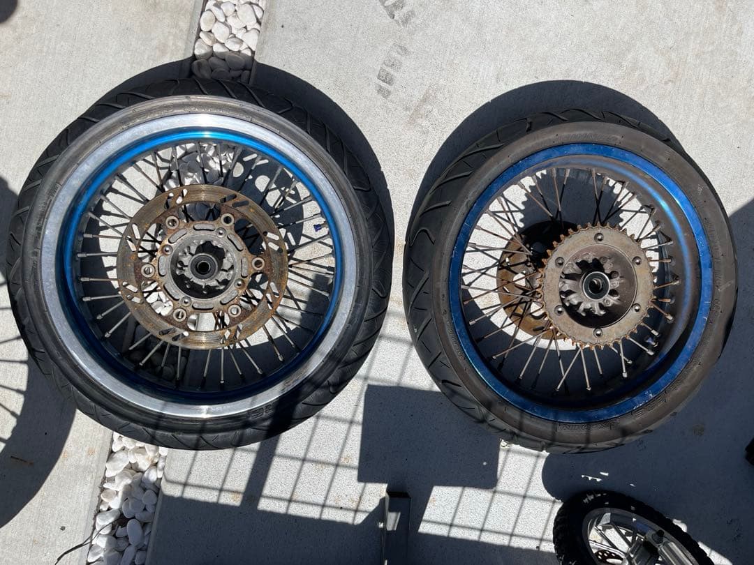 カワサキklx250 （Dトラッカー250）前後タイヤホイールセット