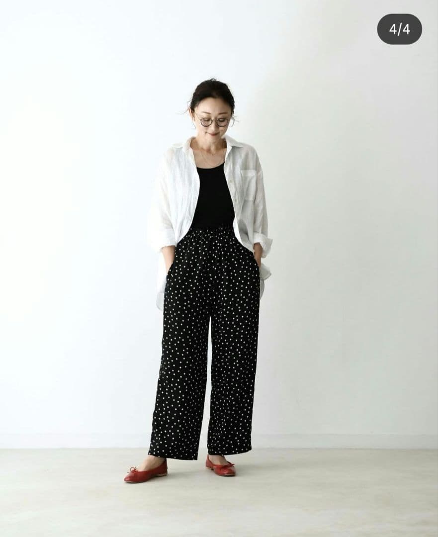 ※専用Cross＆Cloth Polkadotprintstraighpants