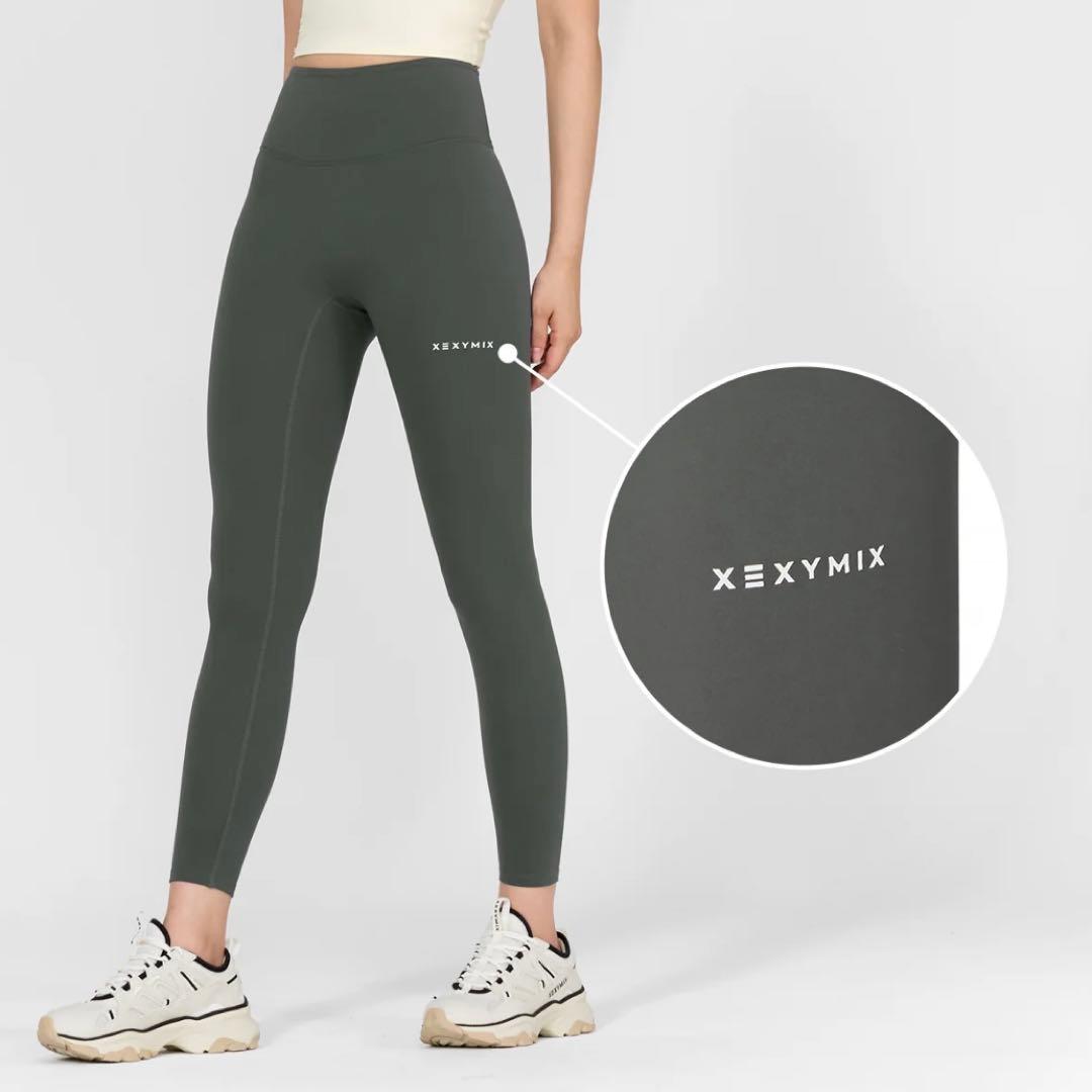 XEXYMIX 裏起毛レギンス9193 モダンネイビー＆ゴーストカーキ　S