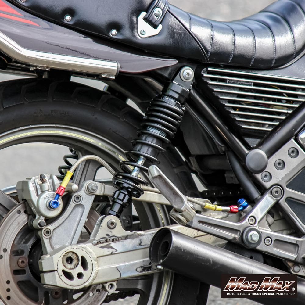 320mm リアサスペンション ローダウン 減衰力調整付き ブラック 2本