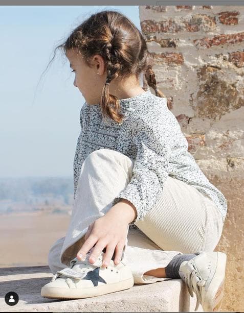 Bonpoint ♡ リバティ スモッキング ブラウス 12A