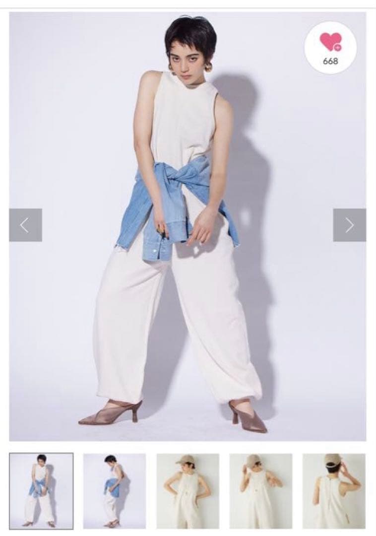 Whim Gazette スウェットアスリーブオールインワン