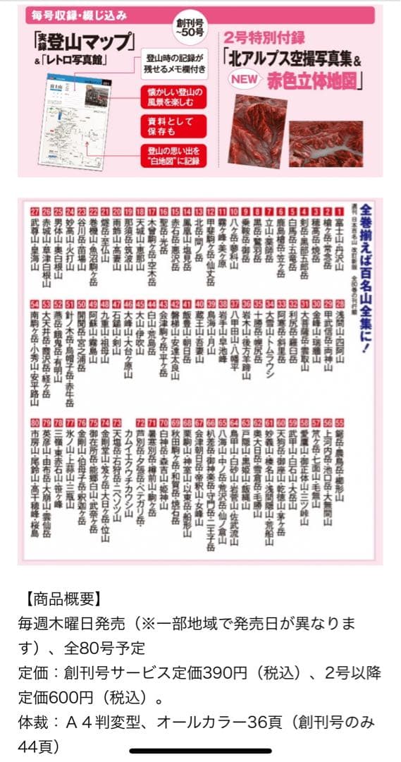 日本百名山 改定版 100山 全80冊セット