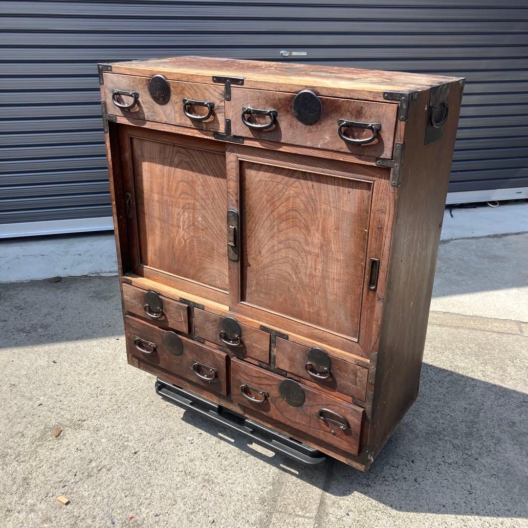 昭和レトロ 古家具 仙台箪笥 時代箪笥 4段7杯 引き出し箪笥 アンティーク
