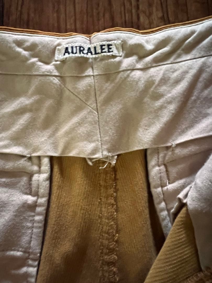 AURALEE オーラリー ウォッシュドコーデュロイスラックス ブラウン