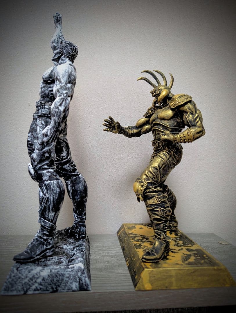 junページ　受注リペイント　北斗の拳　ラオウ　墨&黄金セット