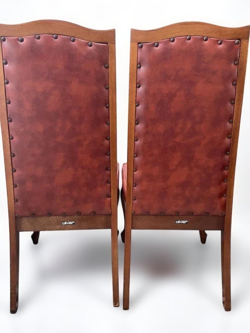 オリバー　アンティーク　鋲打ち　クラシック　２脚セット　05c20