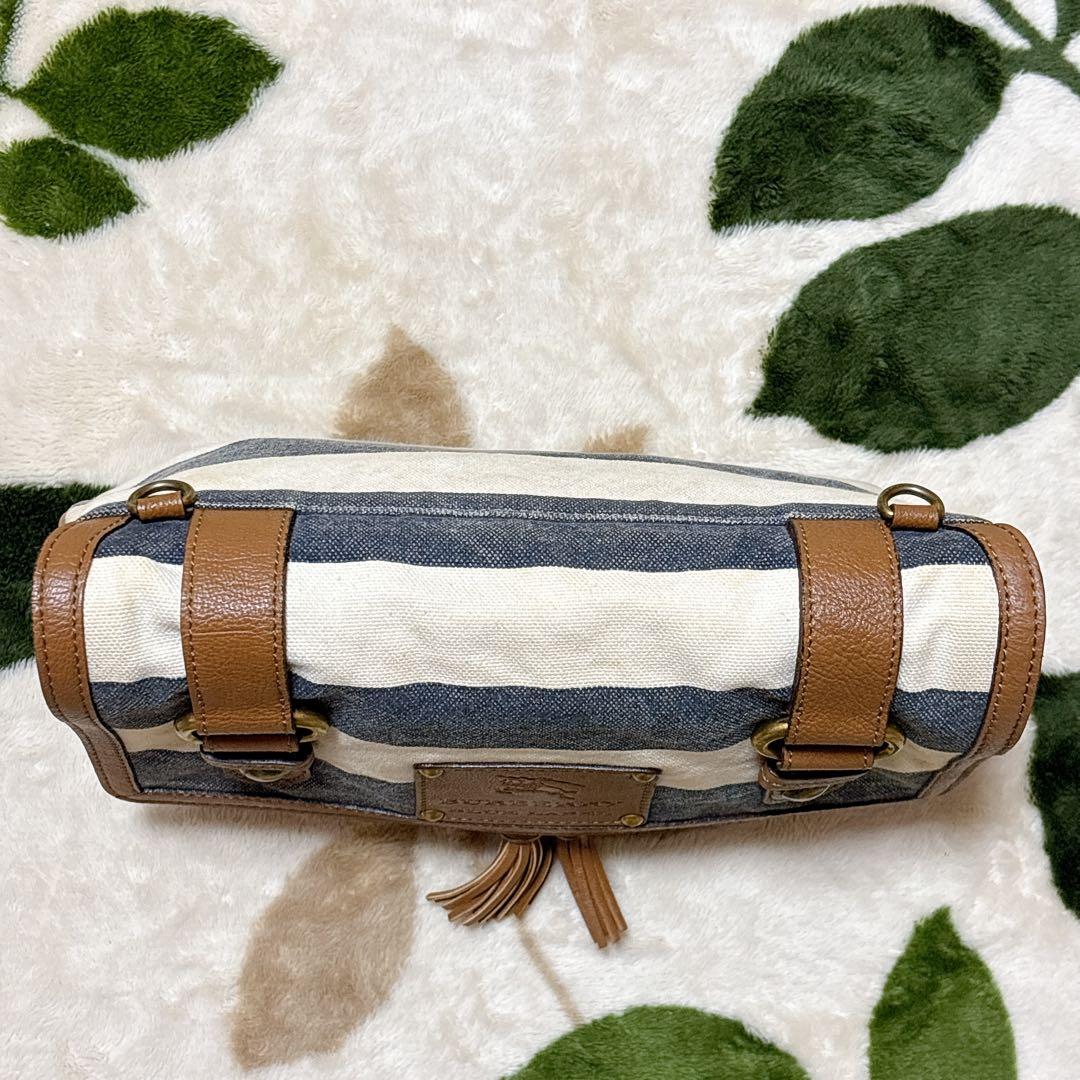 バーバリーブルーレーベル キャンバス ショルダーバッグ