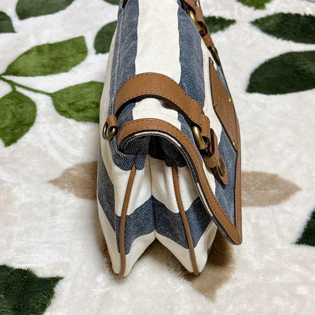 バーバリーブルーレーベル キャンバス ショルダーバッグ