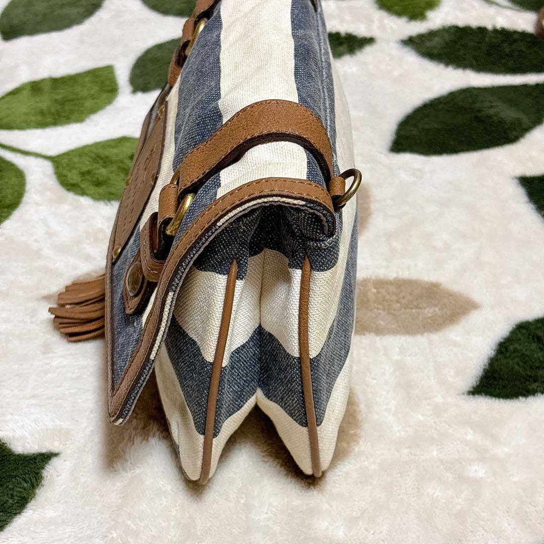 バーバリーブルーレーベル キャンバス ショルダーバッグ