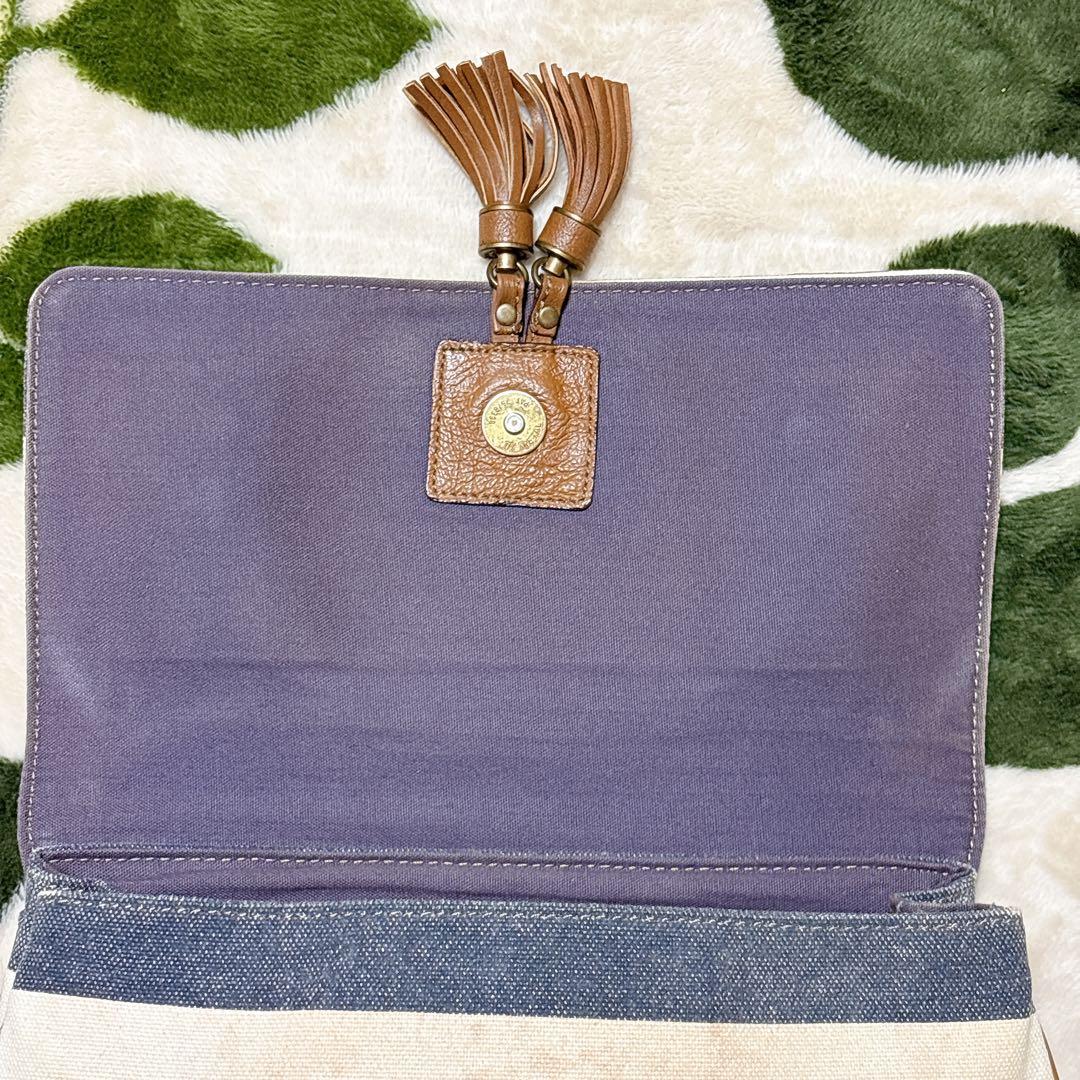 バーバリーブルーレーベル キャンバス ショルダーバッグ