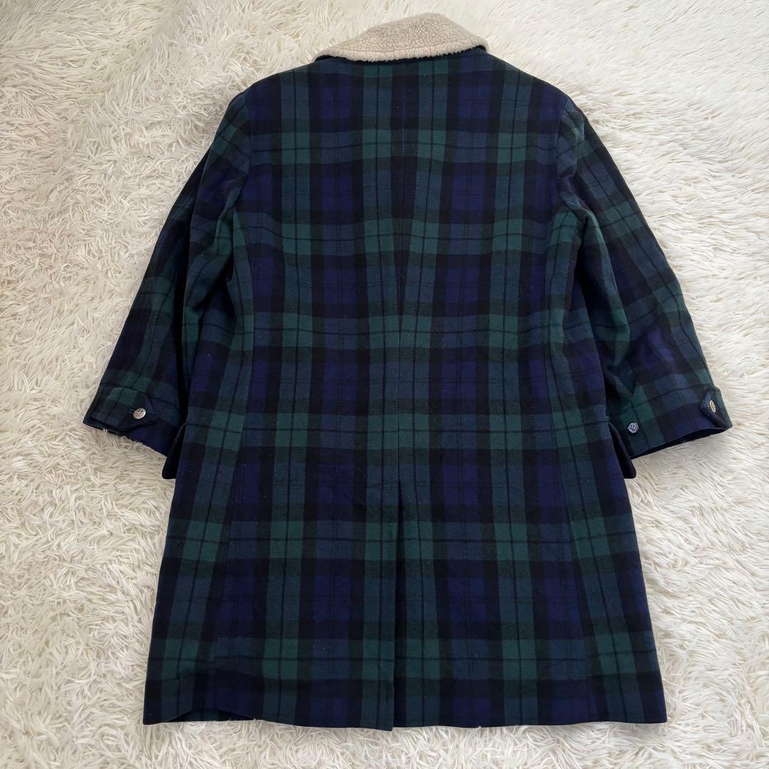 BURBERRY バーバリー チェック柄 ウールコート　内側ボア仕様　メンズM