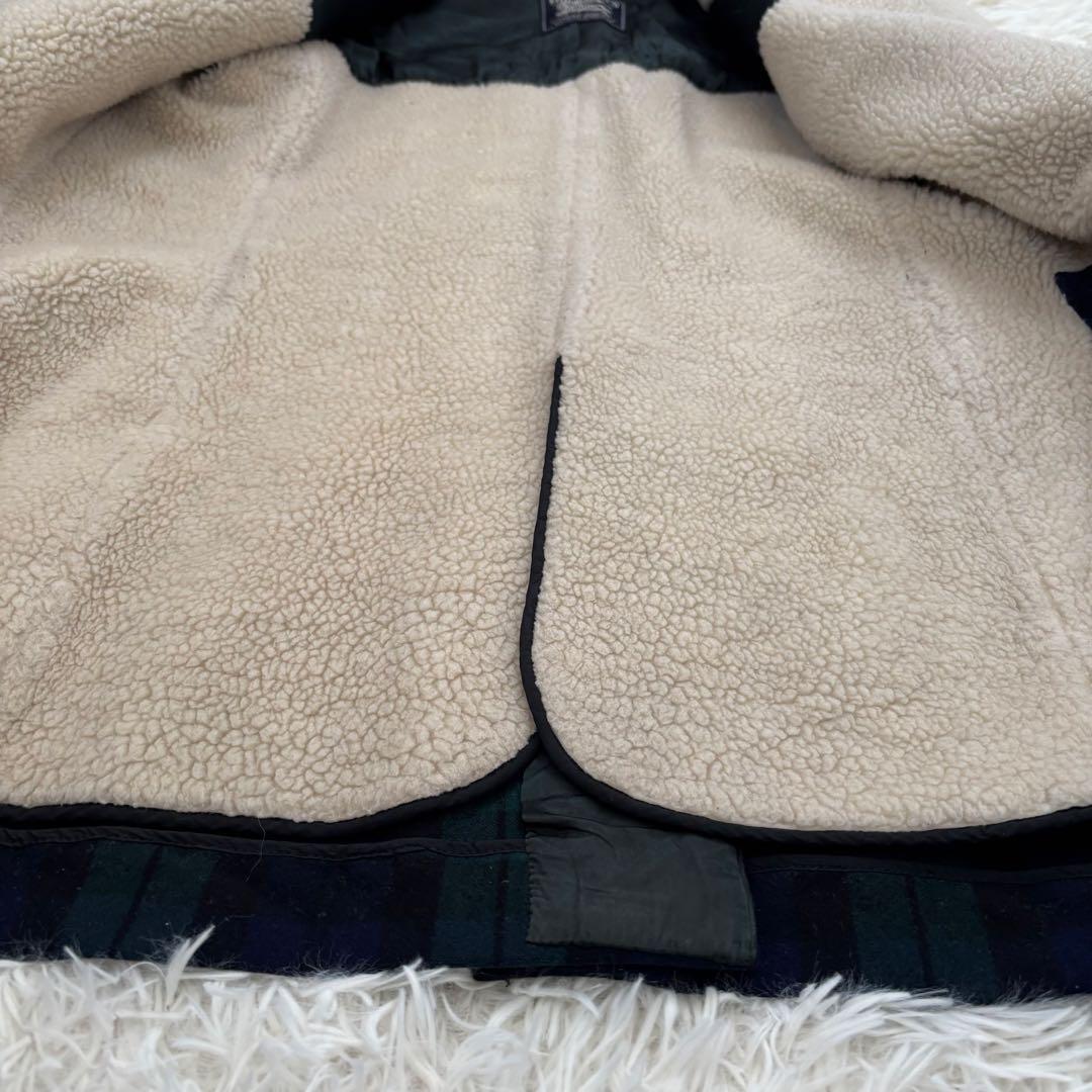 BURBERRY バーバリー チェック柄 ウールコート　内側ボア仕様　メンズM