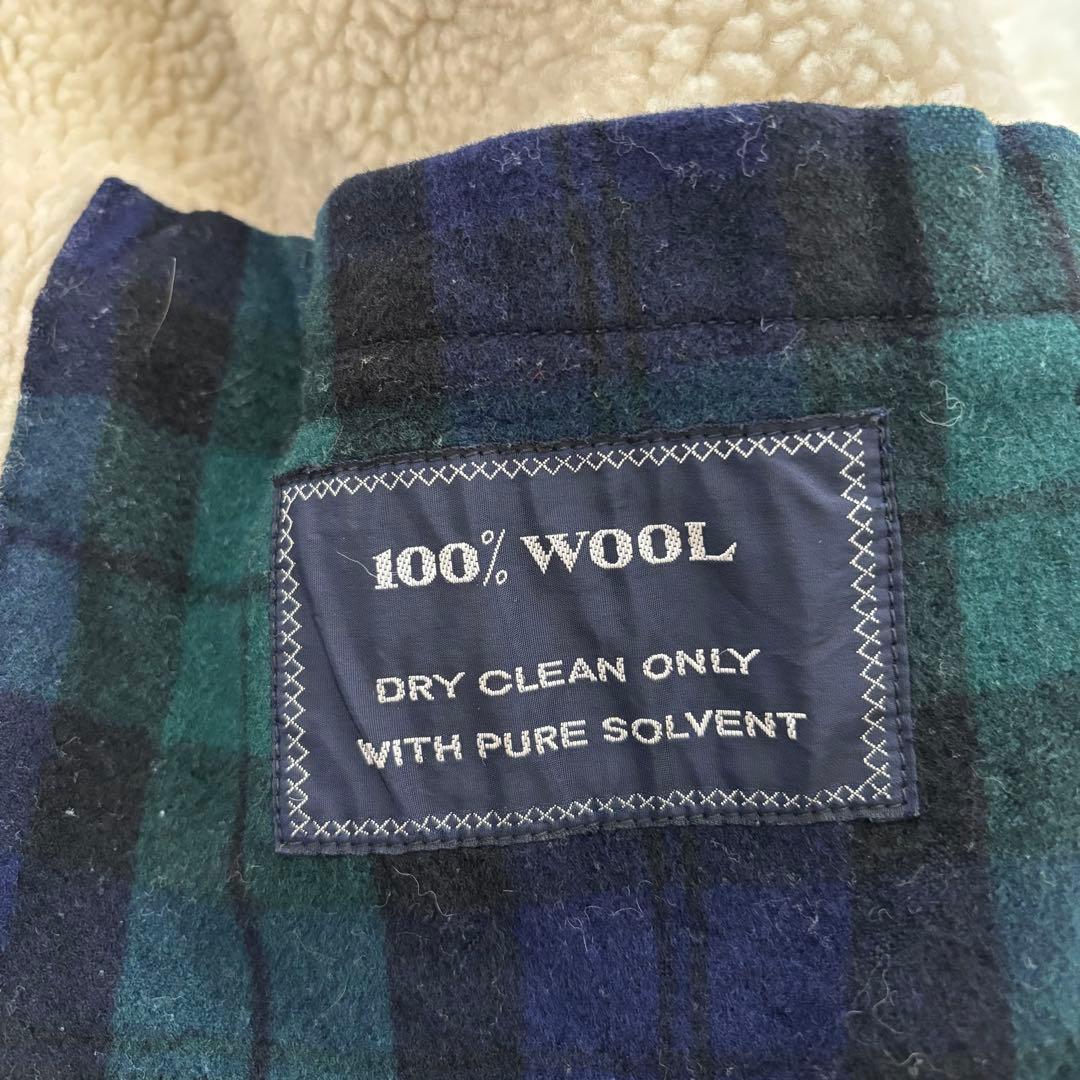 BURBERRY バーバリー チェック柄 ウールコート　内側ボア仕様　メンズM