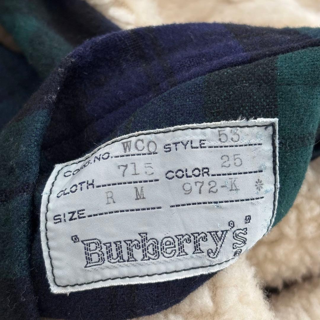 BURBERRY バーバリー チェック柄 ウールコート　内側ボア仕様　メンズM