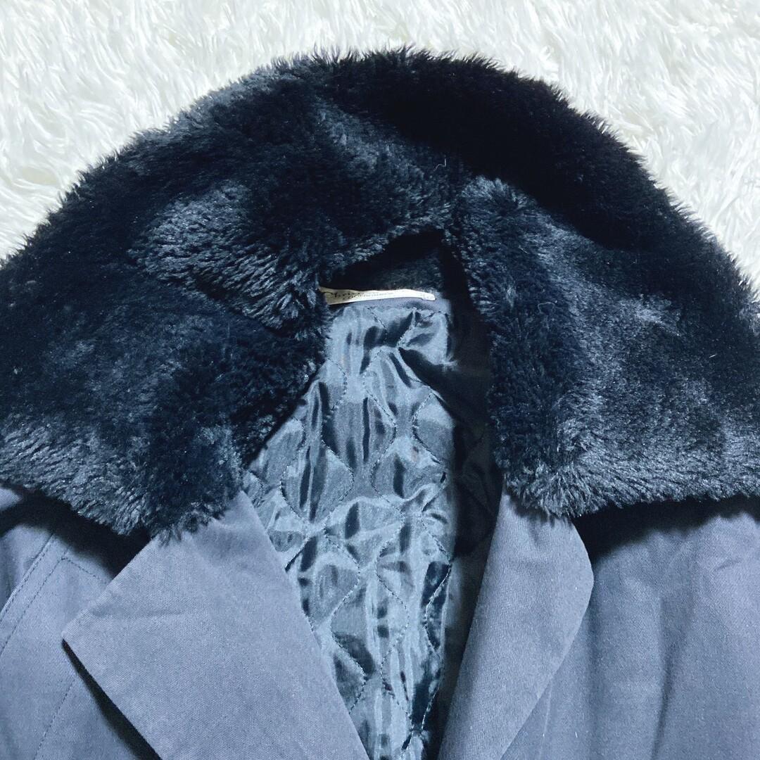 クリスチャンディオール　キルティング　ファーコート　ロング　袖ファー　ブラック