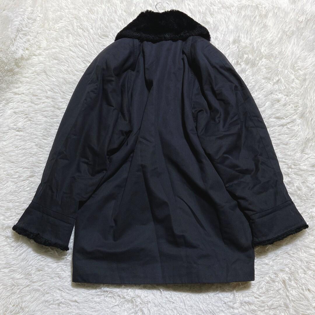 クリスチャンディオール　キルティング　ファーコート　ロング　袖ファー　ブラック