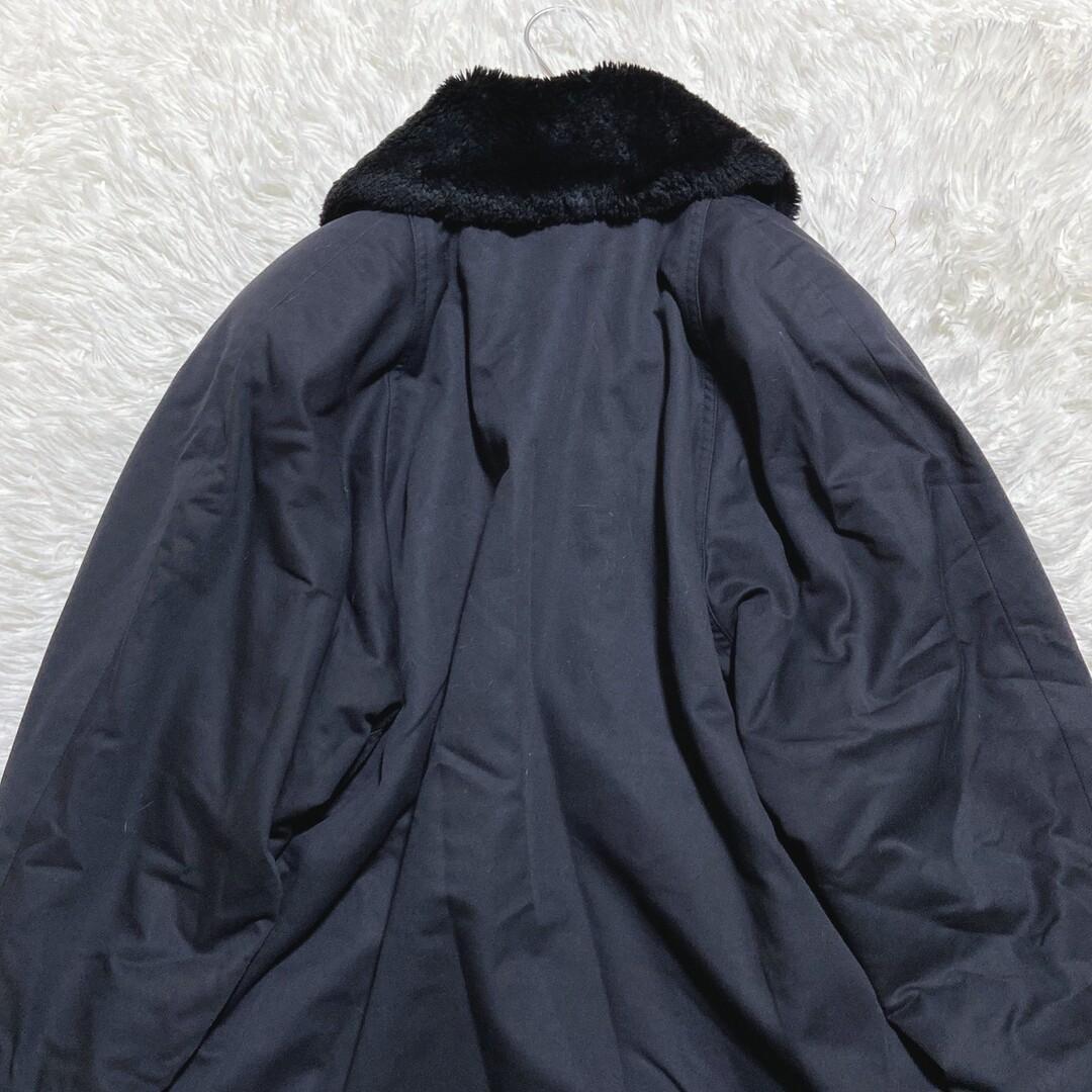 クリスチャンディオール　キルティング　ファーコート　ロング　袖ファー　ブラック