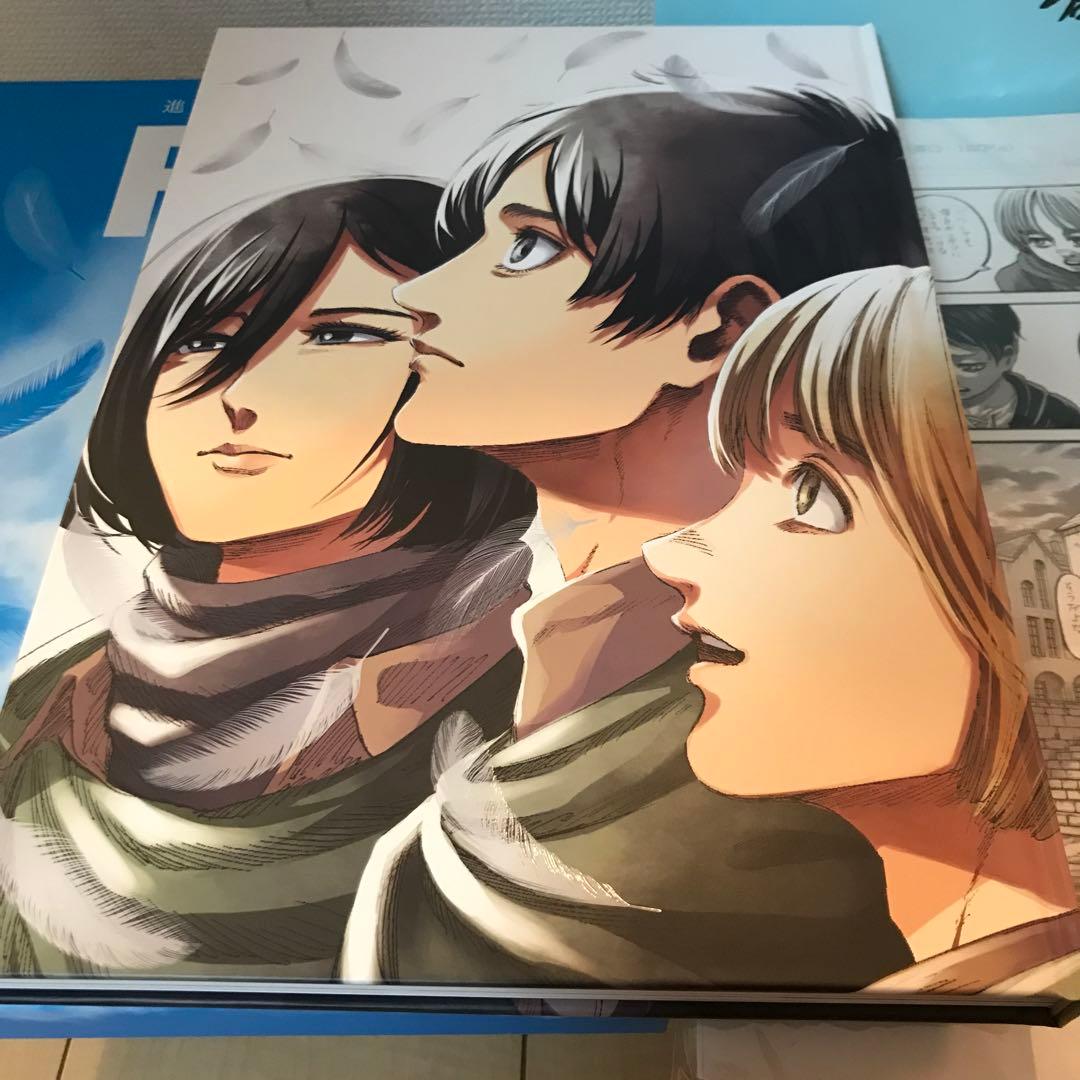 進撃の巨人 画集 FLY 複製原画 ミカサのマフラー エレンの鍵