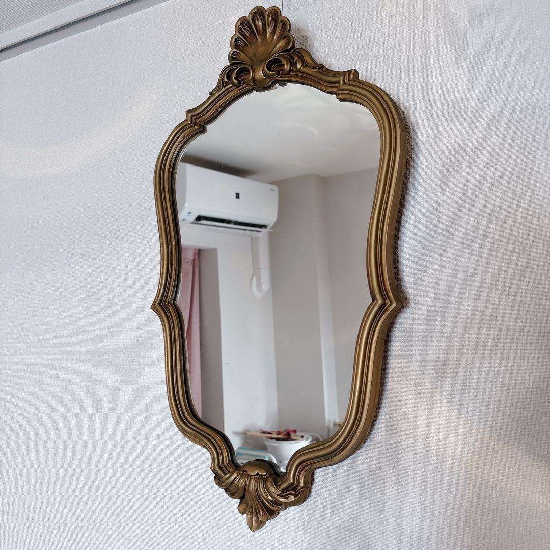 壁掛け鏡　ウォールミラー　アンティークミラー　壁掛け