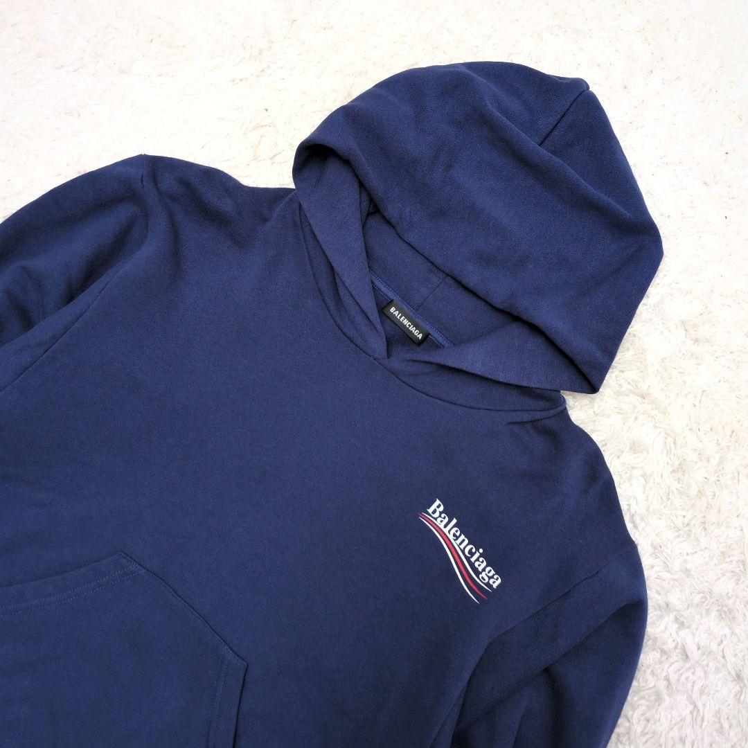 【美品】バレンシアガ　キャンペーンロゴ　パーカー　プルオーバー　長袖　スウェット