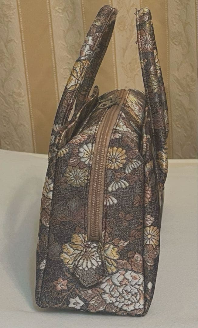 西陣織利休バッグ　正絹帯地使用