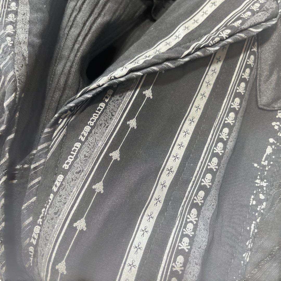 美品OZZ Croce オッズオン ストレッチテーラードジャケット スカル黒