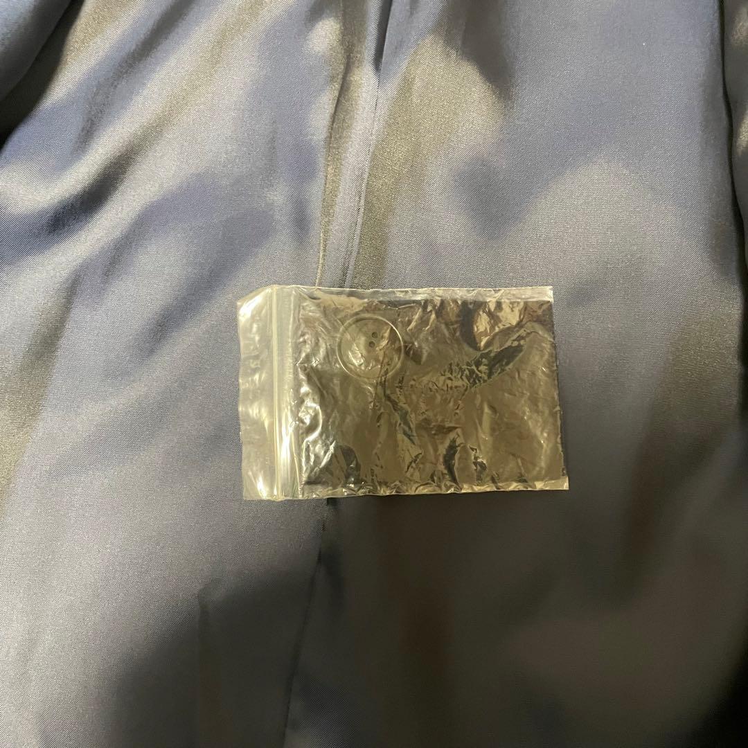 【カシミヤ20%×極美品×日本製】マキシ丈ロングダブルチェスターコート 濃紺 S