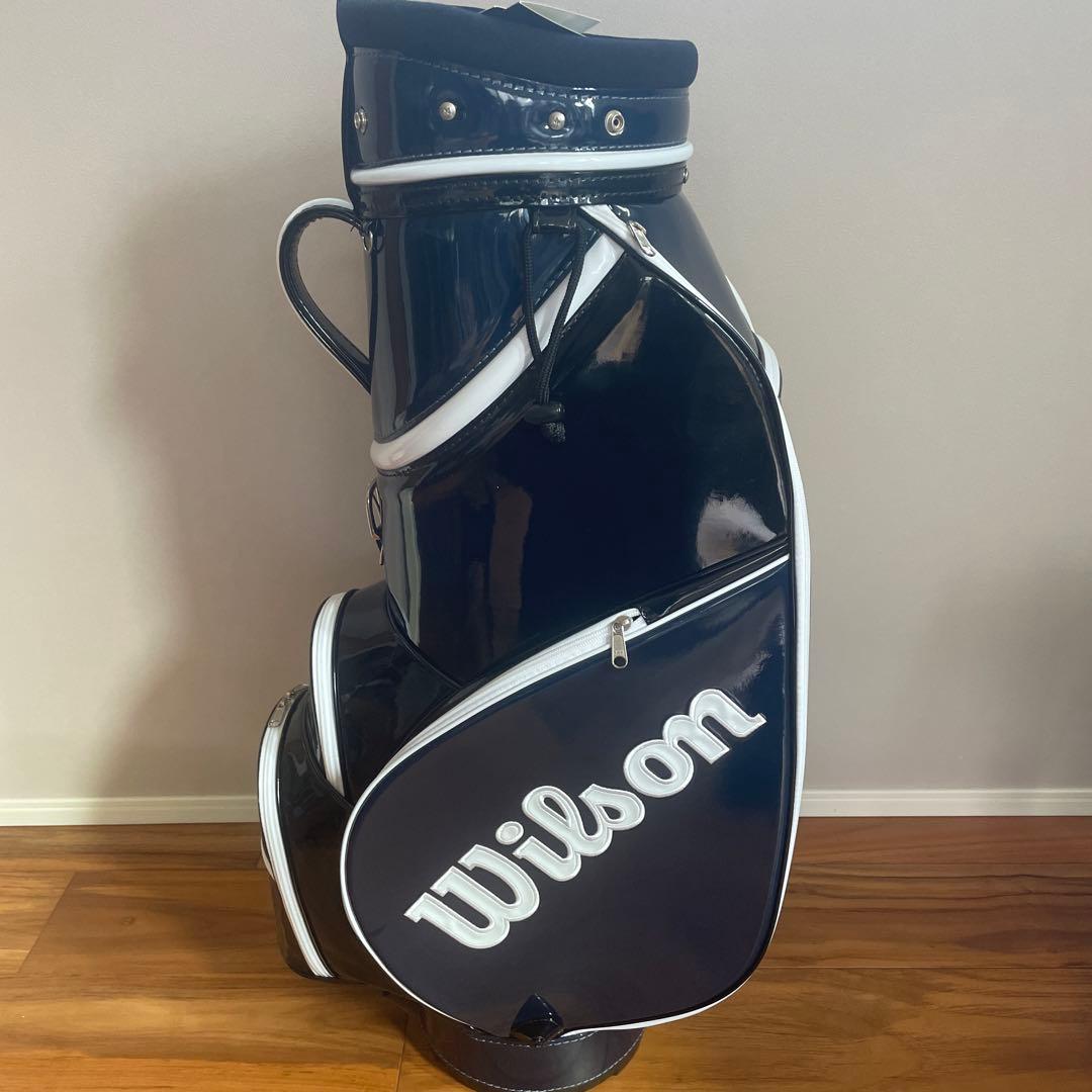 ＊未使用品＊ Wilson ウィルソン ゴルフバッグ キャディバッグ ネイビー